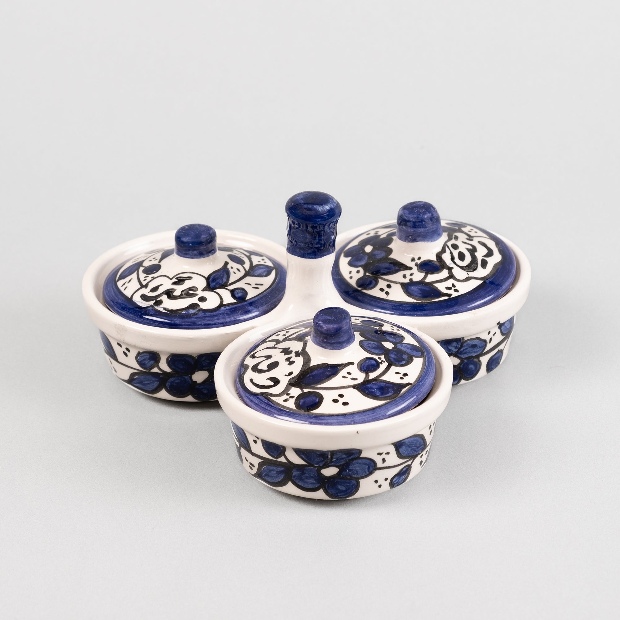 Zeit, Zaatar & Duqqa | 3-Dip Bowl | Hebronite Ceramic